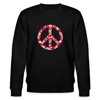 Friedenszeichen Rosen - Stanley/Stella Unisex Bio-Sweatshirt CHANGER  - Schwarz - Vorne - Nik (191cm) & Marisol (170cm)