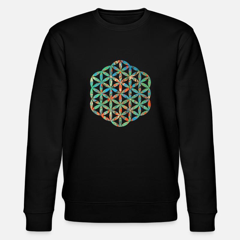fleur de vie e 4 - Sweat bio CHANGER Stanley/Stella Unisexe - noir