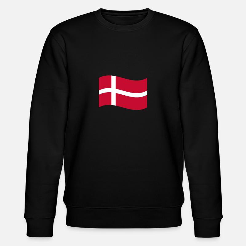Drapeau Danemark / vague - Sweat bio CHANGER Stanley/Stella Unisexe - noir