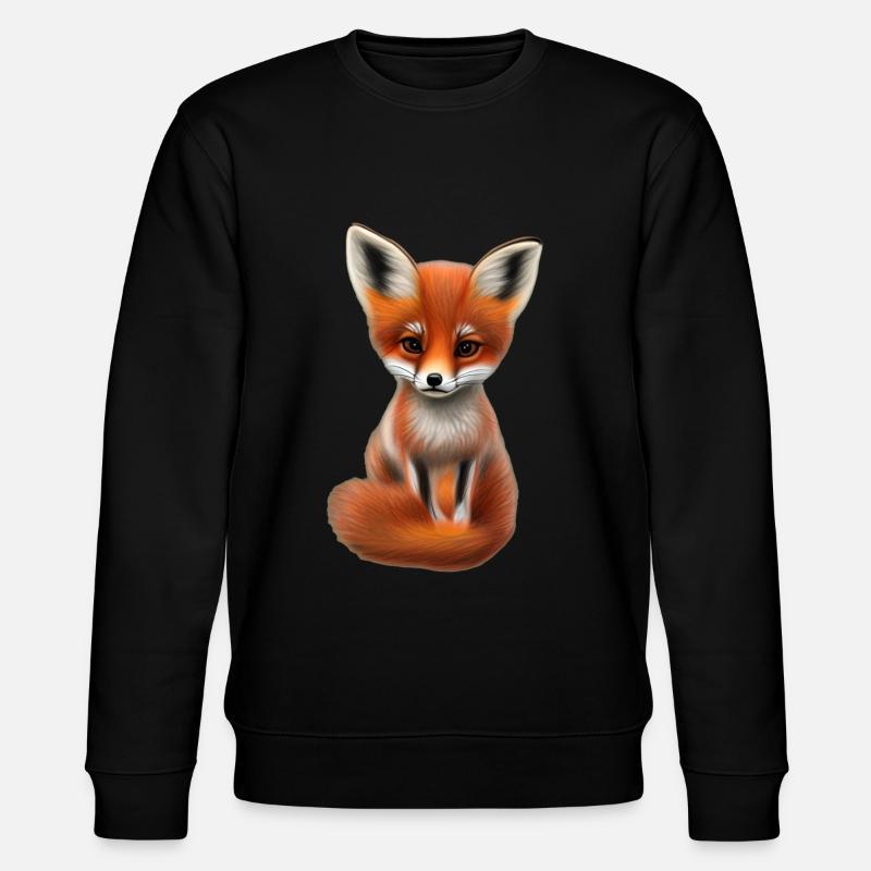 Fox Hand Painted Fox Puppy - Sweat bio CHANGER Stanley/Stella Unisexe - noir