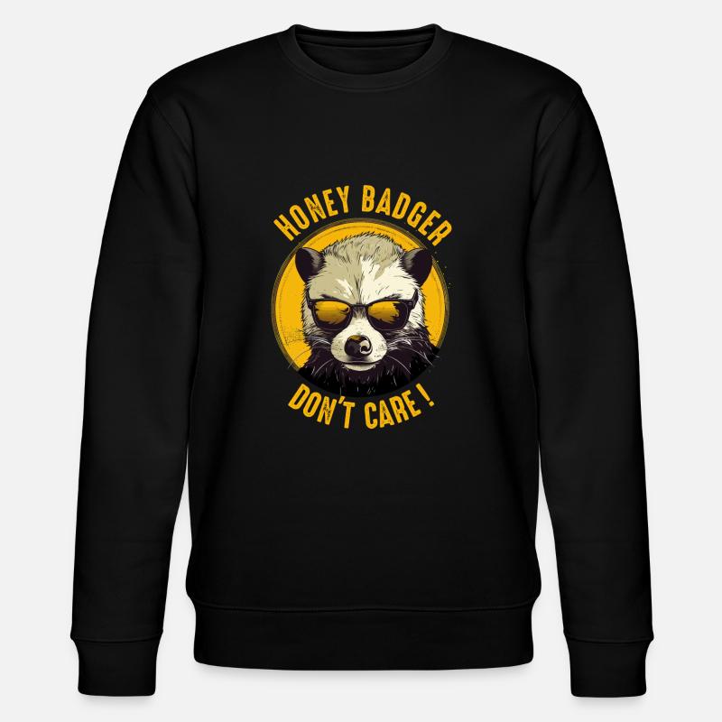 Honey Badger Dont Fact - Sweat bio CHANGER Stanley/Stella Unisexe - noir