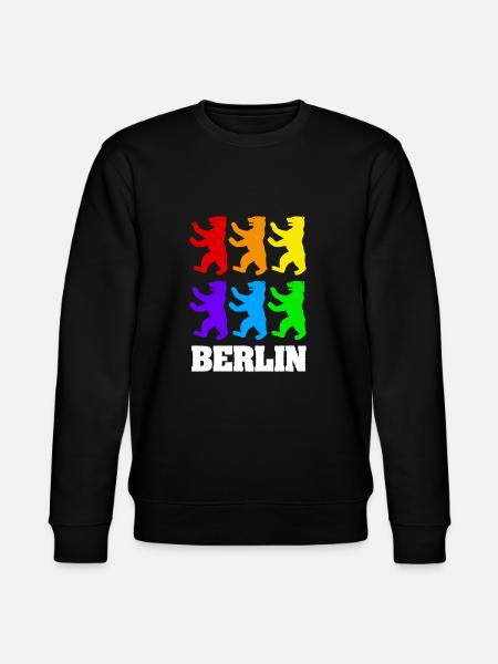 Berliner Bären in Farbe - Stanley/Stella Unisex Bio-Sweatshirt CHANGER - Schwarz