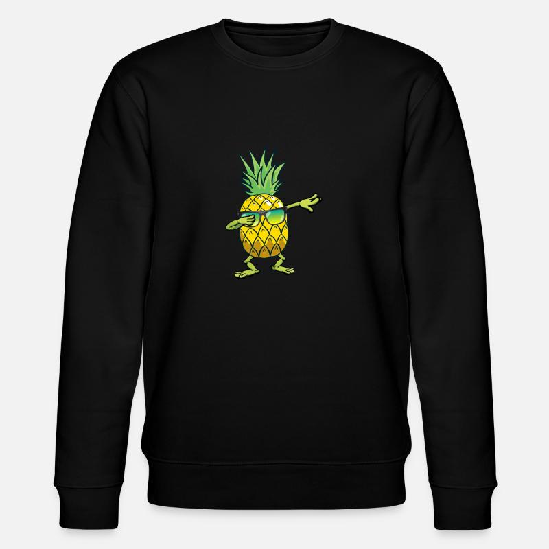 sommer ananas dab geschenk geschenkidee - Stanley/Stella Unisex Bio-Sweatshirt CHANGER  - Schwarz
