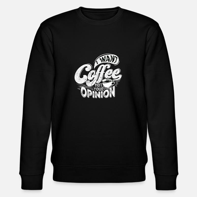 kaffee geschenk geschenkidee - Stanley/Stella Unisex Bio-Sweatshirt CHANGER  - Schwarz