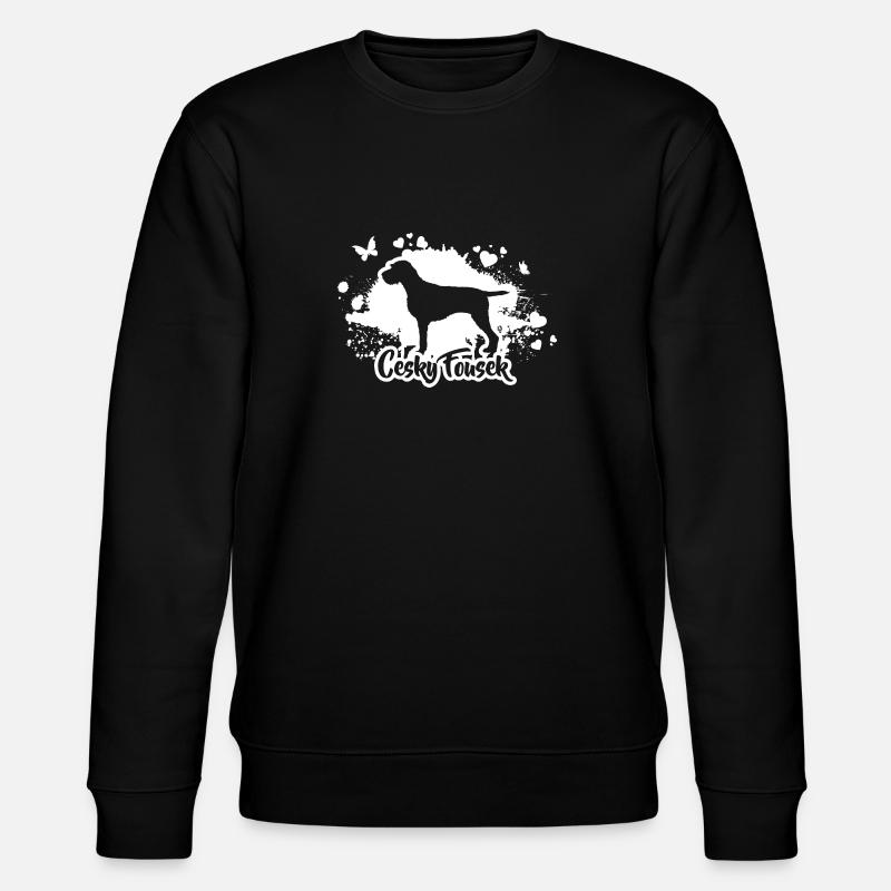CESKY FOUSEK Hunde Jagdhunde Wilsigns - Stanley/Stella Unisex Bio-Sweatshirt CHANGER  - Schwarz