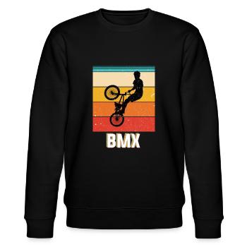 Bmx - Stanley/Stella Unisex Bio-Sweatshirt CHANGER  - Schwarz - Vorne - Nik (191cm) & Marisol (170cm)