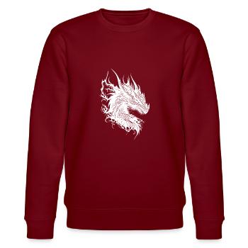 Dragon maléfique en robe vintage à échelle naturelle - Sweat bio CHANGER Stanley/Stella Unisexe - bordeaux - Devant - Nik (191cm) & Marisol (170cm)