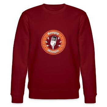 Boogie Woogie Vintage Mikrofon Geschenk - Stanley/Stella Unisex Bio-Sweatshirt CHANGER  - Burgunderrot - Vorne - Nik (191cm) & Marisol (170cm)