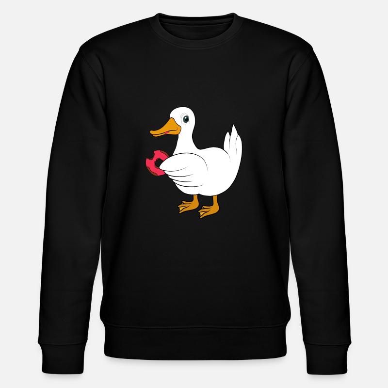 Canard avec beignet - Sweat bio CHANGER Stanley/Stella Unisexe - noir
