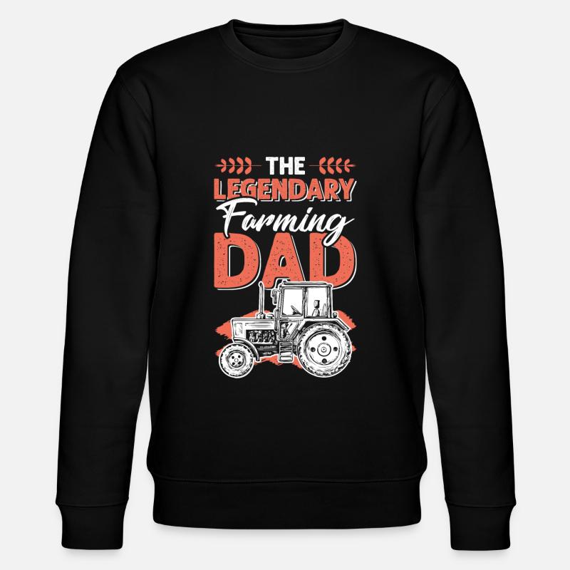 Legende Farmer Papa - Stanley/Stella Unisex Bio-Sweatshirt CHANGER  - Schwarz