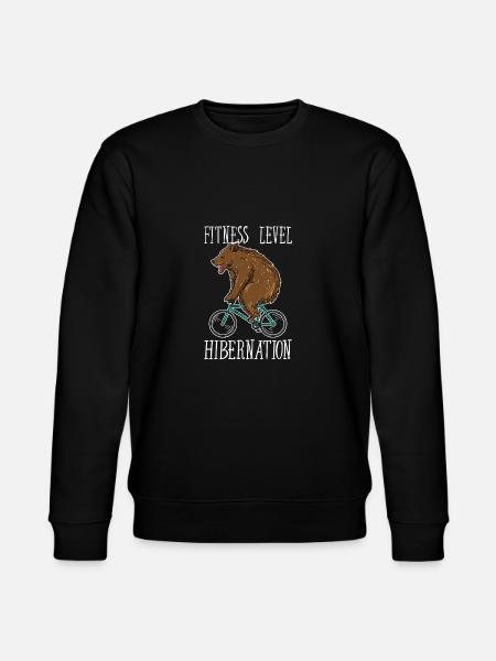 Fahrrad Bär Fahrradfahrer Winterschlaf - Stanley/Stella Unisex Bio-Sweatshirt CHANGER - Schwarz