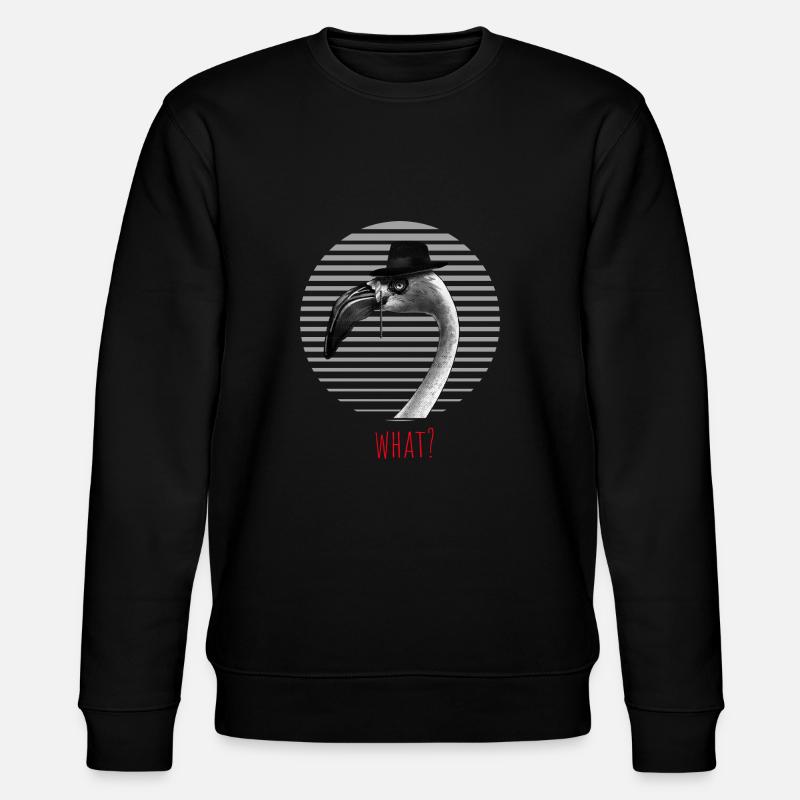 Flamingo WHAT? - Stanley/Stella Unisex Bio-Sweatshirt CHANGER  - Schwarz