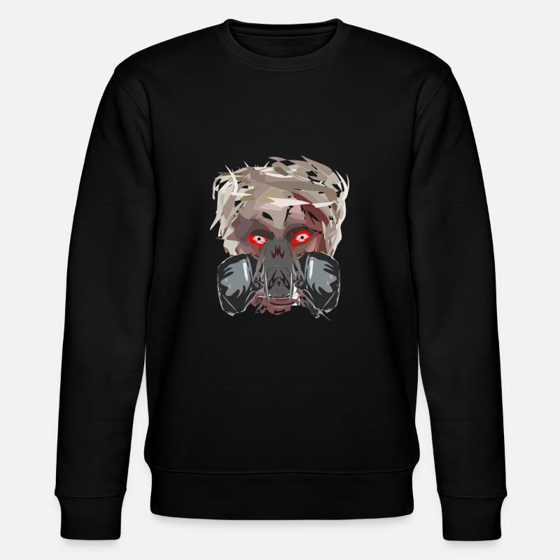 zombie lackierer kopf mit lackiermaske - Stanley/Stella Unisex Bio-Sweatshirt CHANGER  - Schwarz