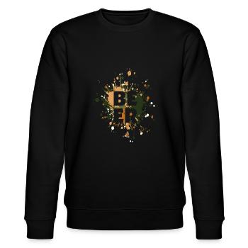Beer Letter Color Splash - Stanley/Stella CHANGER Unisex Organic Sweatshirt - black - Front - Nik (191cm) & Marisol (170cm)