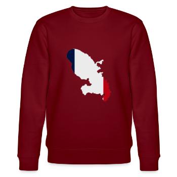 Stadtplan von Martinique - Stanley/Stella Unisex Bio-Sweatshirt CHANGER  - Burgunderrot - Vorne - Nik (191cm) & Marisol (170cm)