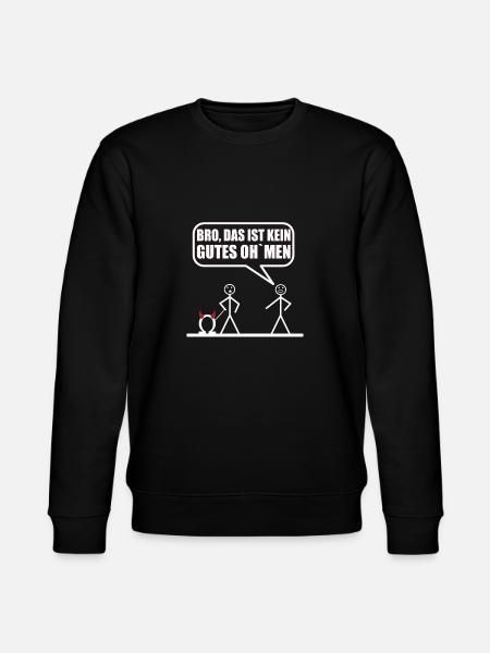 Zabawna postać z patyka Niezbyt dobry omen - Ekologiczna bluza unisex Stanley/Stella CHANGER  - czarny
