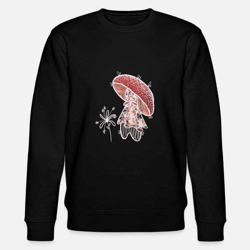 Pilzmädchen - Stanley/Stella Unisex Bio-Sweatshirt CHANGER - Schwarz