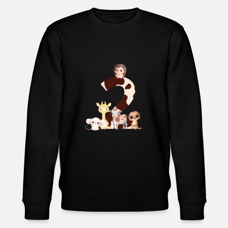 2nd Anniversary - Second Anniversary Animals - Stanley/Stella CHANGER Unisex Organic Sweatshirt - black