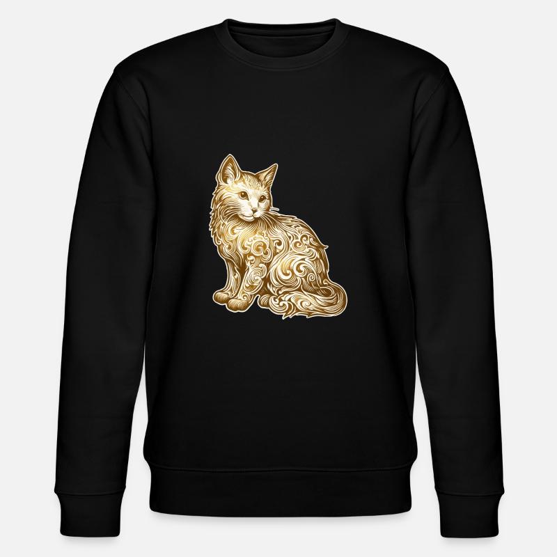 Katze - Stanley/Stella Unisex Bio-Sweatshirt CHANGER  - Schwarz