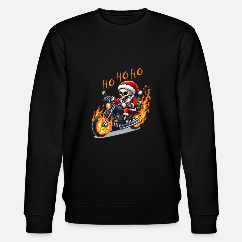 Evil Skeleton Santa - Stanley/Stella Unisex Bio-Sweatshirt CHANGER  - Schwarz