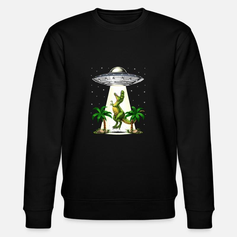 Enlèvement extraterrestre de dinosaure T-Rex - Sweat bio CHANGER Stanley/Stella Unisexe - noir