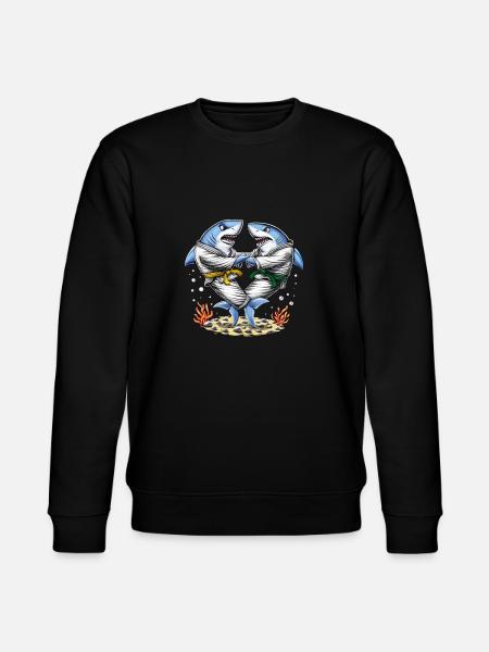 Shark Jiu-Jitsu Ringer - Stanley/Stella Unisex Bio-Sweatshirt CHANGER  - Schwarz