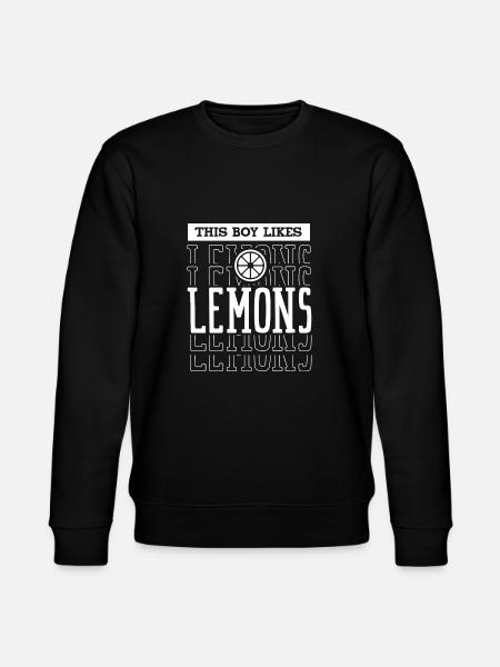 Junge mag Zitronen, Zitrusfrüchte, Sommerlimonade - Stanley/Stella Unisex Bio-Sweatshirt CHANGER  - Schwarz