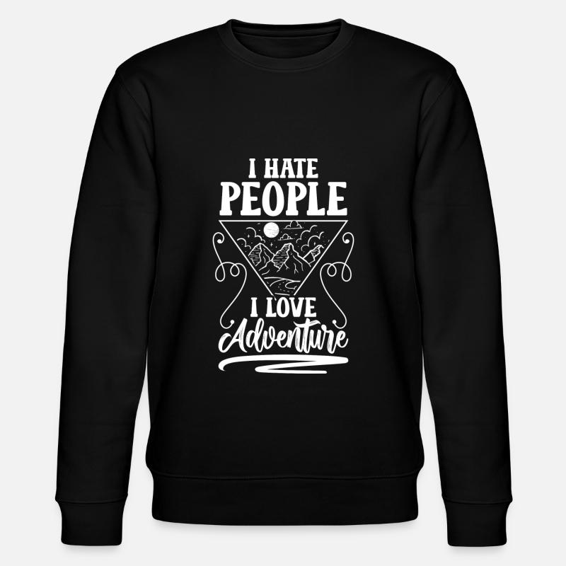 Sarkasmus Menschenmenge Abneigung Gemein - Stanley/Stella Unisex Bio-Sweatshirt CHANGER  - Schwarz