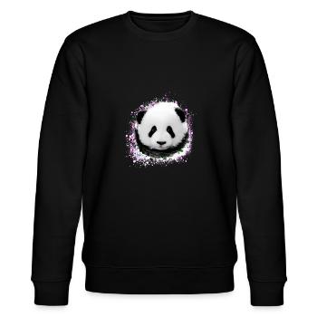 Panda, ours panda, ours, graffiti, pandabababy - Sweat bio CHANGER Stanley/Stella Unisexe - noir - Devant - Nik (191cm) & Marisol (170cm)
