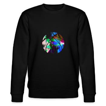 Basketball,ball, bunt , Graffiti - Stanley/Stella Unisex Bio-Sweatshirt CHANGER  - Schwarz - Vorne - Nik (191cm) & Marisol (170cm)