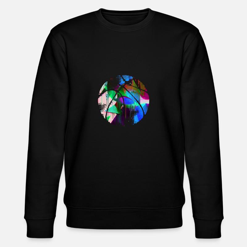 Basketball,ball, bunt , Graffiti - Stanley/Stella Unisex Bio-Sweatshirt CHANGER  - Schwarz