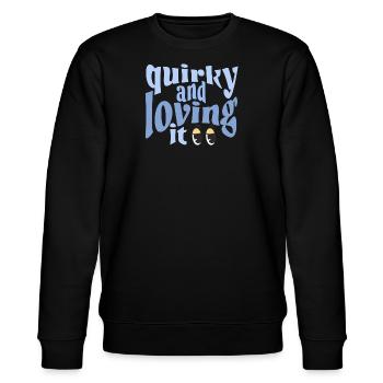 Quirky and loving it in blue - Stanley/Stella Unisex Bio-Sweatshirt CHANGER  - Schwarz - Vorne - Nik (191cm) & Marisol (170cm)