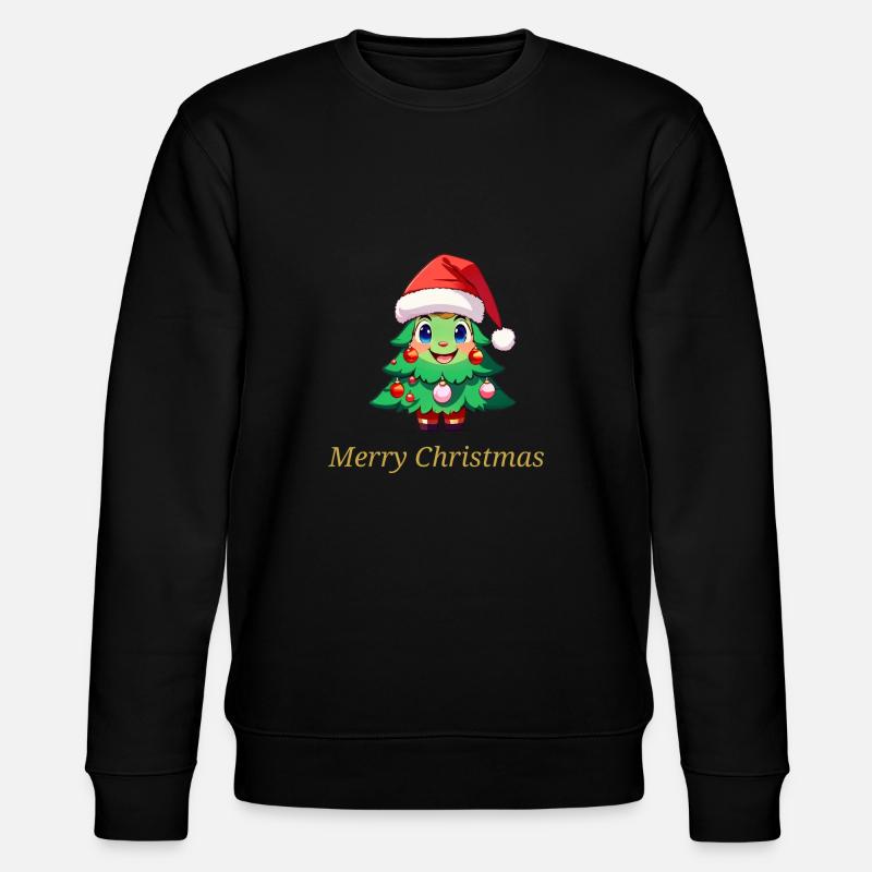 Frohe Weihnachten - Stanley/Stella Unisex Bio-Sweatshirt CHANGER  - Schwarz