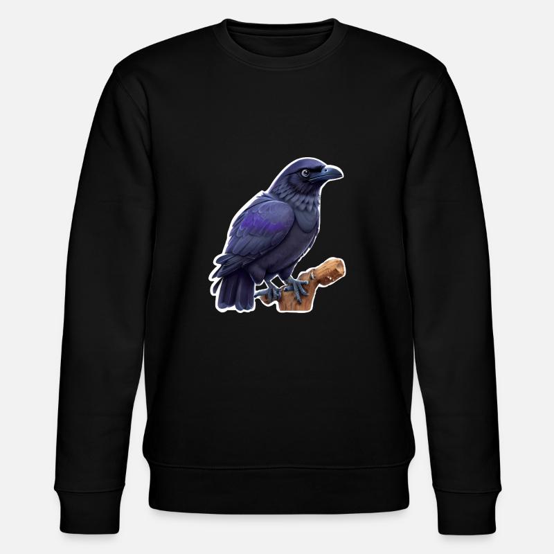 Krähe - Stanley/Stella Unisex Bio-Sweatshirt CHANGER  - Schwarz