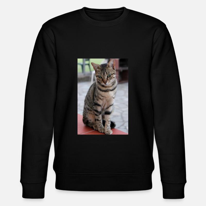 cat, kitten - Stanley/Stella CHANGER Unisex Organic Sweatshirt - black