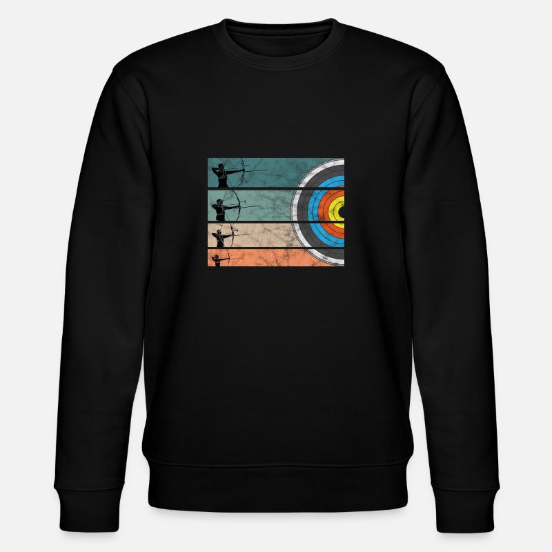 Bogenschiessen Bogenschütze Bogen Pfeil Langbogen - Stanley/Stella Unisex Bio-Sweatshirt CHANGER  - Schwarz