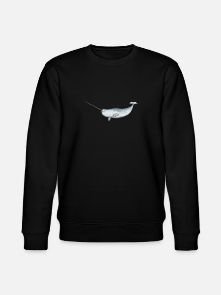 Narwal Einhornwal - Stanley/Stella Unisex Bio-Sweatshirt CHANGER  - Schwarz