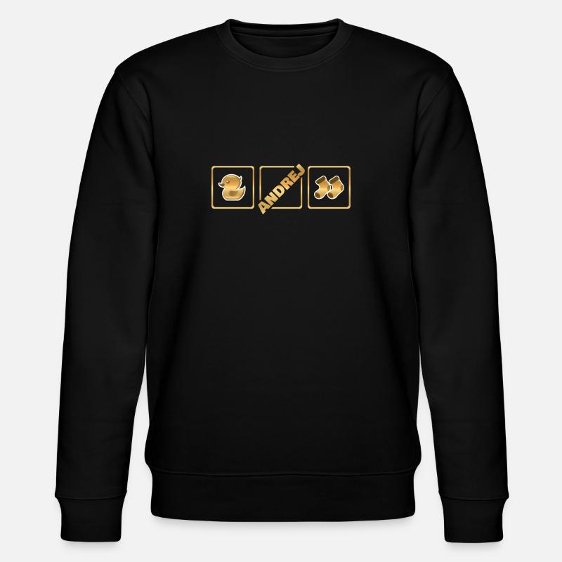 Andrej als Geburt - Stanley/Stella Unisex Bio-Sweatshirt CHANGER  - Schwarz