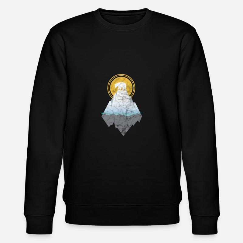 Eisbär - Stanley/Stella Unisex Bio-Sweatshirt CHANGER  - Schwarz