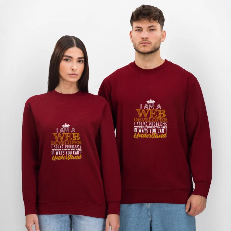 I Am A Webdeveloper I Solve Problems Stanley/Stella Unisex Bio-Sweatshirt CHANGER 