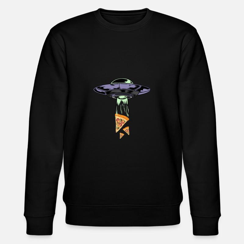 Enlèvement de Pizza Alien Ufo - Sweat bio CHANGER Stanley/Stella Unisexe - noir