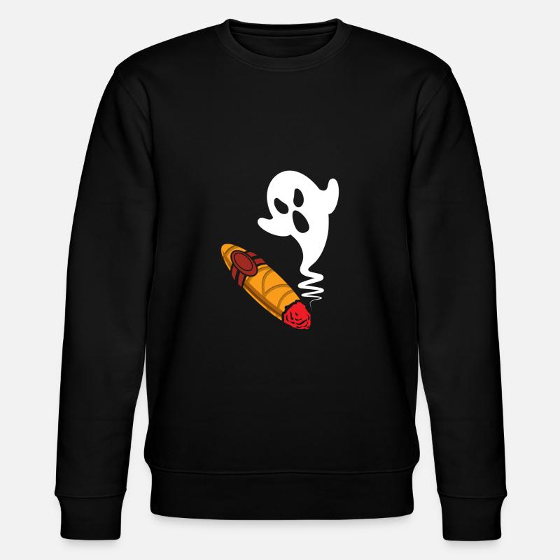 Zigarre Nichtraucher Geschenk Halloween - Stanley/Stella Unisex Bio-Sweatshirt CHANGER  - Schwarz