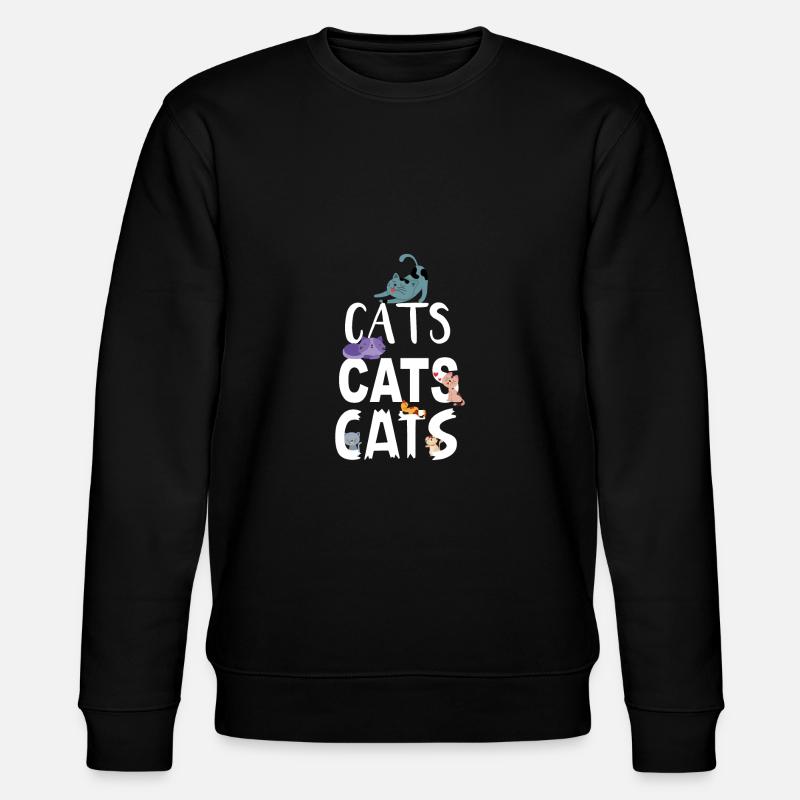 Katze - Stanley/Stella Unisex Bio-Sweatshirt CHANGER - Schwarz