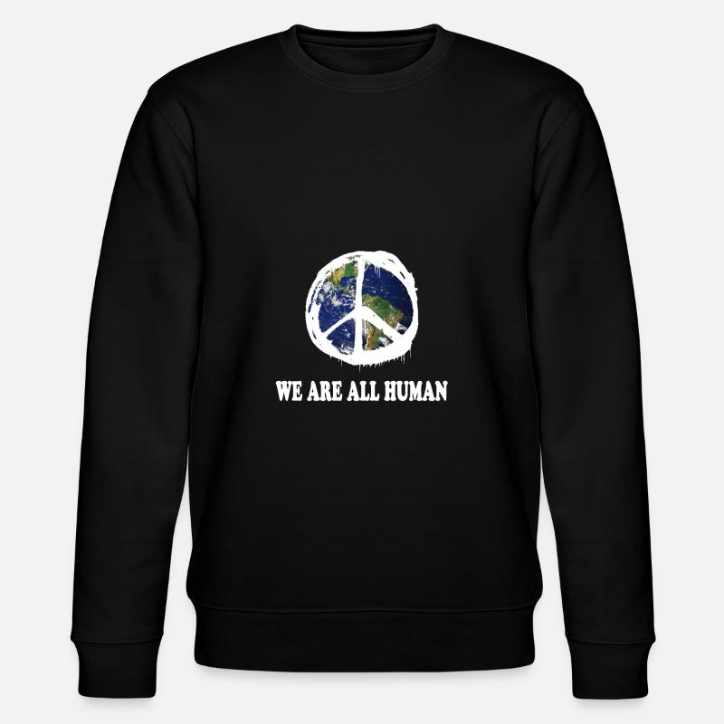 We are all human - Stanley/Stella CHANGER Unisex Organic Sweatshirt - black