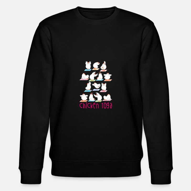 Huhn Yoga - Stanley/Stella Unisex Bio-Sweatshirt CHANGER - Schwarz