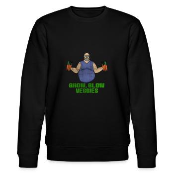 Gemüse Verkäufer - Stanley/Stella Unisex Bio-Sweatshirt CHANGER  - Schwarz - Vorne - Nik (191cm) & Marisol (170cm)