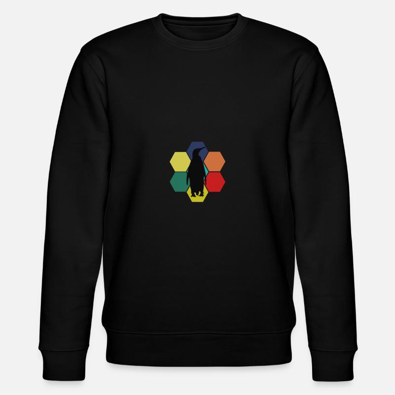 Pinguin Seevogel Südpol - Stanley/Stella Unisex Bio-Sweatshirt CHANGER  - Schwarz