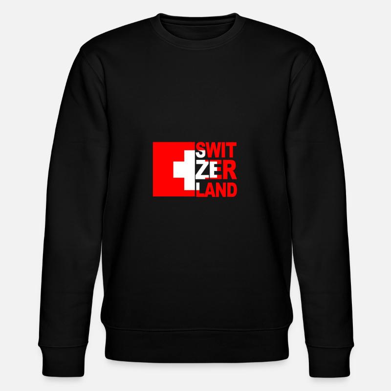 Schweiz Logo - Stanley/Stella Unisex Bio-Sweatshirt CHANGER  - Schwarz