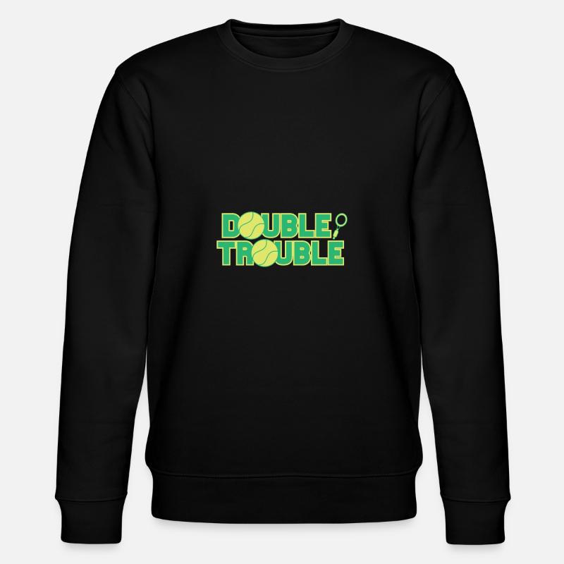 Tennis Double Trouble - Stanley/Stella Unisex Bio-Sweatshirt CHANGER  - Schwarz