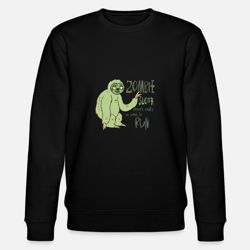 zombie sloth - Stanley/Stella Unisex Bio-Sweatshirt CHANGER  - Schwarz